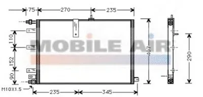 Конденсатор, кондиционер VAN WEZEL купить