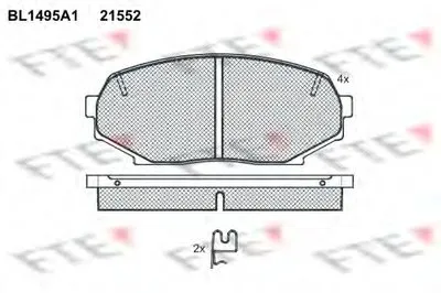Комплект тормозных колодок, дисковый тормоз FTE купить