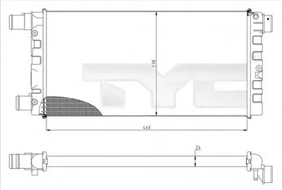 Радиатор, охлаждение двигателя TYC купить