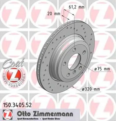 Тормозной диск SPORT BRAKE DISC COAT Z ZIMMERMANN купить