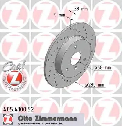 Тормозной диск SPORT BRAKE DISC COAT Z ZIMMERMANN купить