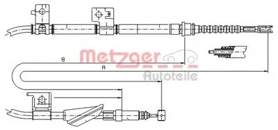 Трос, стояночная тормозная система COFLE METZGER купить
