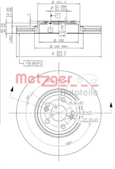 Тормозной диск HIGH CARBON / AP METZGER купить