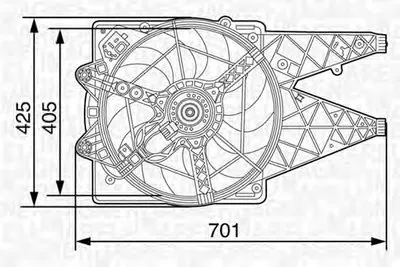 Вентилятор, охлаждение двигателя MAGNETI MARELLI купить
