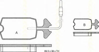 Комплект тормозных колодок, дисковый тормоз TRISCAN купить