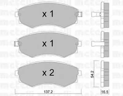 Комплект тормозных колодок, дисковый тормоз METELLI купить