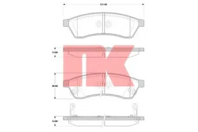 Комплект тормозных колодок, дисковый тормоз NK купить