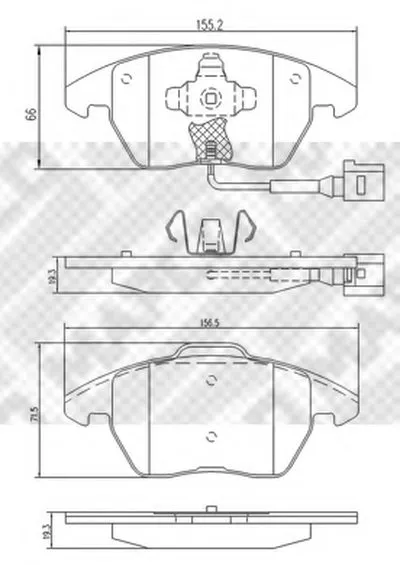 Комплект тормозных колодок, дисковый тормоз MAPCO купить