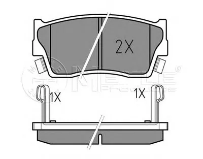 Комплект тормозных колодок, дисковый тормоз MEYLE купить
