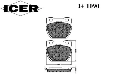 Комплект тормозных колодок, дисковый тормоз ICER купить