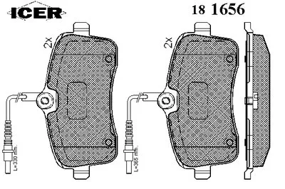 Комплект тормозных колодок, дисковый тормоз ICER купить