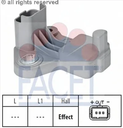 Датчик импульсов; Датчик импульсов, маховик; Датчик, положение распределительного вала FACET купить