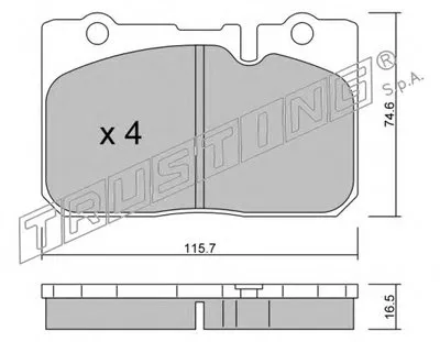 Комплект тормозных колодок, дисковый тормоз TRUSTING купить