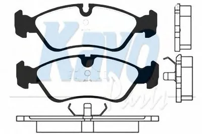 Комплект тормозных колодок, дисковый тормоз MK KASHIYAMA KAVO PARTS купить