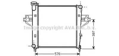 Радиатор, охлаждение двигателя AVA QUALITY COOLING купить
