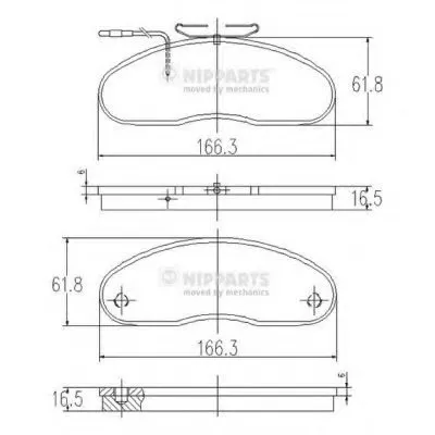 Комплект тормозных колодок, дисковый тормоз NIPPARTS купить