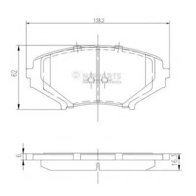 Комплект тормозных колодок, дисковый тормоз NIPPARTS купить