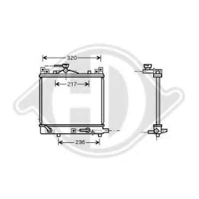 Радиатор, охлаждение двигателя DIEDERICHS купить