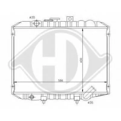 Радиатор, охлаждение двигателя DIEDERICHS купить