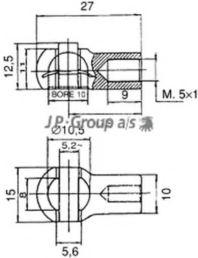 Газовая пружина, крышка багажник QH JP GROUP купить