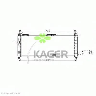 Радиатор, охлаждение двигателя KAGER купить