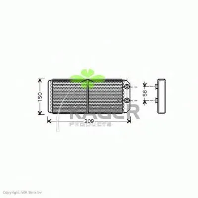 Теплообменник, отопление салона KAGER купить