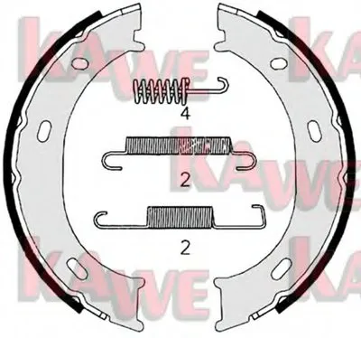 Комплект тормозных колодок, стояночная тормозная система KAWE купить