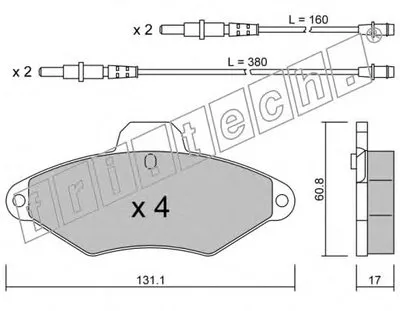 Комплект тормозных колодок, дисковый тормоз fri.tech. купить