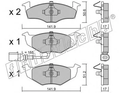 Комплект тормозных колодок, дисковый тормоз fri.tech. купить