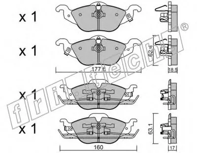 Комплект тормозных колодок, дисковый тормоз fri.tech. купить