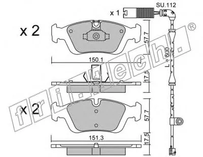 Комплект тормозных колодок, дисковый тормоз fri.tech. купить