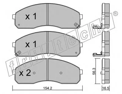 Комплект тормозных колодок, дисковый тормоз fri.tech. купить