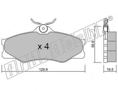 Комплект тормозных колодок, дисковый тормоз fri.tech. купить