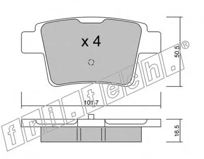 Комплект тормозных колодок, дисковый тормоз fri.tech. купить