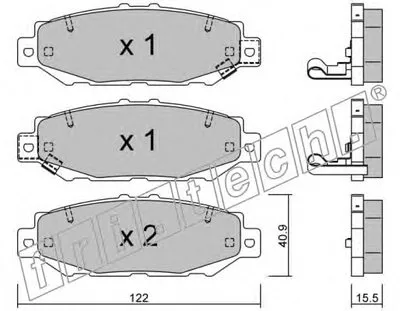 Комплект тормозных колодок, дисковый тормоз fri.tech. купить