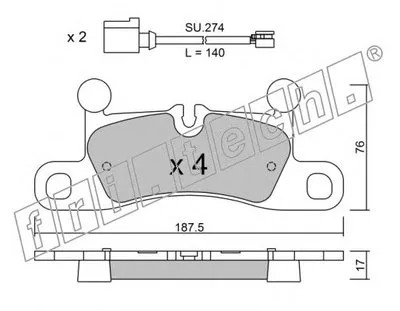Комплект тормозных колодок, дисковый тормоз fri.tech. купить