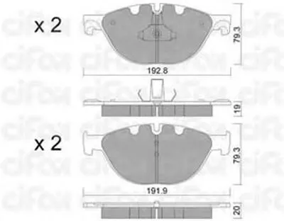 Комплект тормозных колодок, дисковый тормоз CIFAM купить