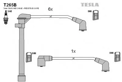 Комплект проводов зажигания TESLA купить