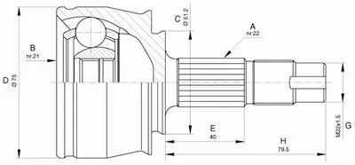Шарнирный комплект, приводной вал SPIN OPEN PARTS купить