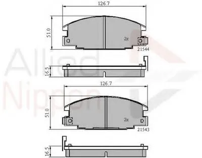 Комплект тормозных колодок, дисковый тормоз ANL Braking COMLINE купить