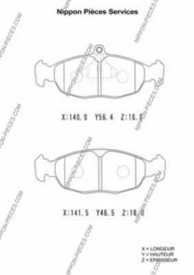 Комплект тормозных колодок, дисковый тормоз NPS купить