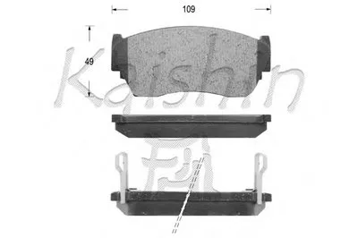 Комплект тормозных колодок, дисковый тормоз KAISHIN купить