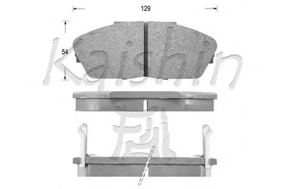 Комплект тормозных колодок, дисковый тормоз KAISHIN купить