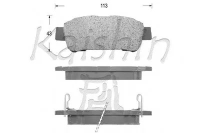 Комплект тормозных колодок, дисковый тормоз KAISHIN купить