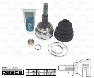 Шарнирный комплект, приводной вал PASCAL купить