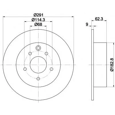 Тормозной диск PRO HELLA купить