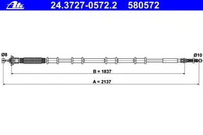 Трос, стояночная тормозная система ATE купить