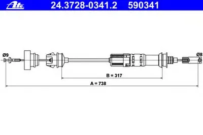 Тросик сцепления ATE купить