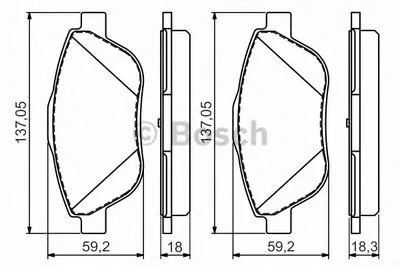 Комплект тормозных колодок, дисковый тормоз BOSCH купить