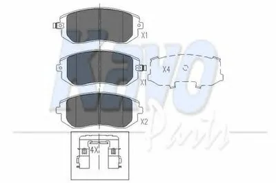 Комплект тормозных колодок, дисковый тормоз KAVO PARTS купить